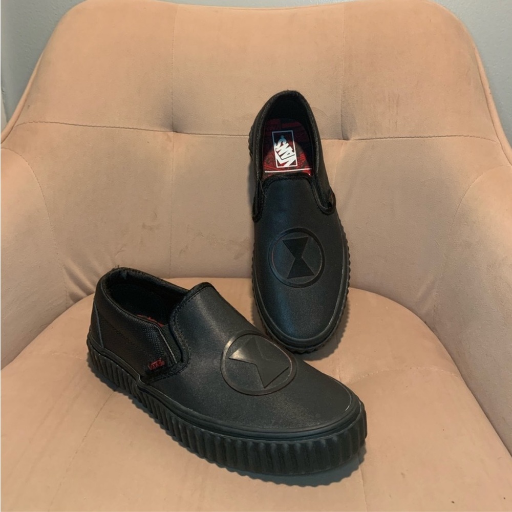 Black Widow Slip-On Vans